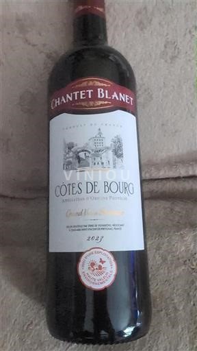 Bordeaux Côtes-de-Bourg Chantet Blanet 2023