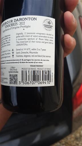 Rhône Valley Vinsobres Daronton Terroir Daronton 2022