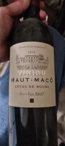 Bordeaux Côtes-de-bourg Château Haut-Macô 2016