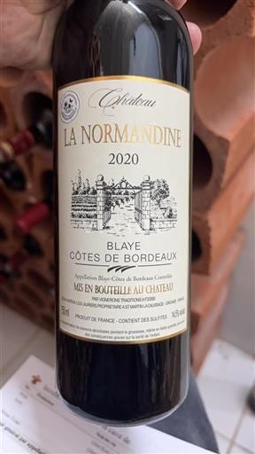 Bordeaux Blaye-côtes-de-bordeaux Château La Normandine 2020