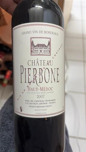 Bordeaux Haut-Médoc Château Pierbone 2007
