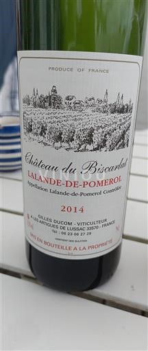 Bordeaux Lalande-de-Pomerol Château Biscarlat 2014
