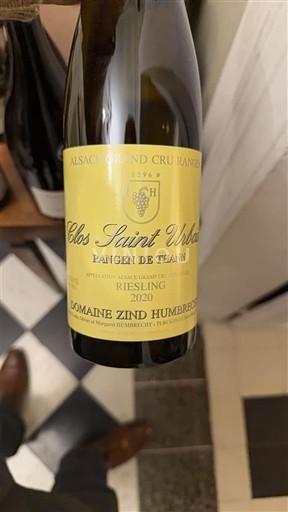 Alsace E paspecifikuar Grand Cru Domaine Zind Humbrecht Clos Saint Urbain 2020