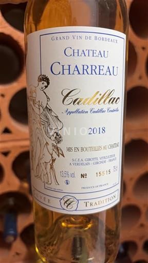 Burdeos Cadillac Château Charreau Tradition 2018