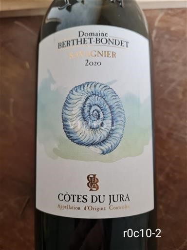 Jura Côtes-du-Jura Domaine Berthet-Bondet SAVAGNIER 2020