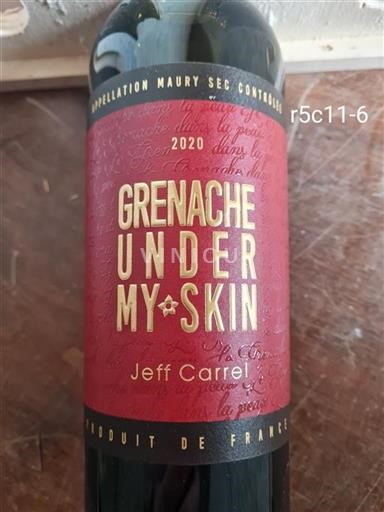 Roussillon Maury torrt Jeff Carrel Grenache Under My Skin 2020