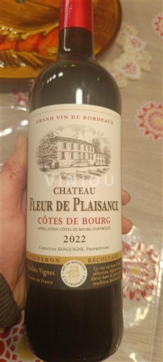 Burdeos Côtes-de-bourg Château Fleur de Plaisance 2022