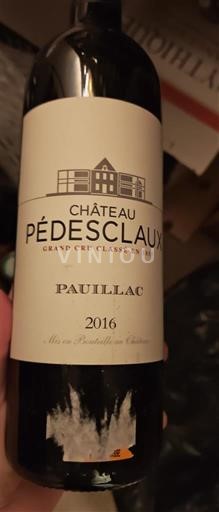 Bordeaux Pauillac Grand Cru Pédesclaux 2016