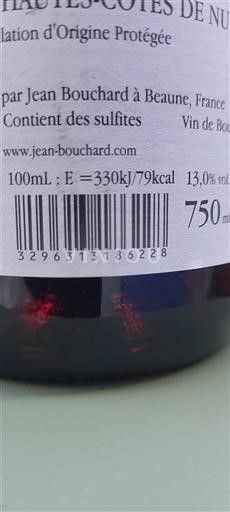 Burgund Hautes Côtes de Nuits Jean Bouchard Ohne Jahrgang