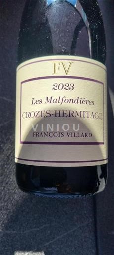 Rhônedalen Crozes-Hermitage François Villard Les Malfondières 2023