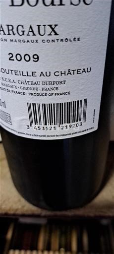 Bordeaux Margaux Grand Cru Château Durfort-Vivens 2009