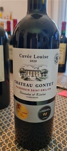 Bordeaux Puisseguin-saint-émilion Château Gontet Louise 2020
