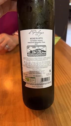 Toscane Il Palagio Message in a Bottle 2021