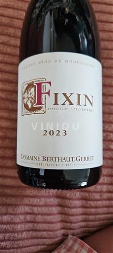 Burgundi Fixin Domaine Berthaut-Gerbet 2023
