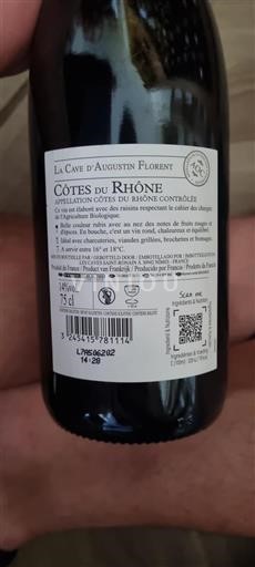 Rhônevallei Côtes-du-rhône La Cave Augustin Florent 2023