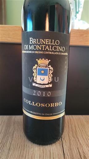 Tuscan Wines Brunello di Montalcino Collosorbo 2010