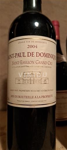 Bordeaux Saint-Émilion Grand Cru Grand Cru Saint-Paul de Dominique 2004