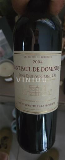Burdeos Saint-Émilion Gran Cru Grand Cru Saint-Paul de Dominique 2004