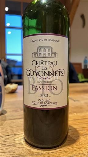 Bordeaux Cadillac-côtes-de-bordeaux Château Les Guyonnets Passion 2021