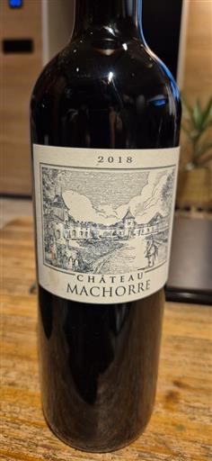 Vin Rouge sec Château Machorre 2018 France Bordeaux Blaye-côtes-de-bordeaux AOC