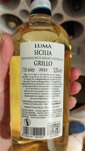 Sicílie Lumà Grillo 2023