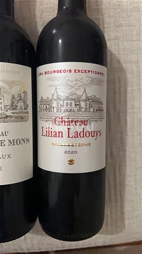Burdeos Saint-Estèphe Cru Bourgeois Exceptionnel Château Lilian Ladouys 2020