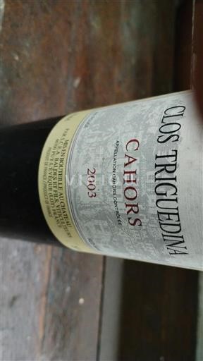 Sudoeste Cahors Clos Triguedina 2003