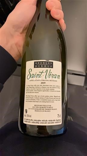 Borgoña Saint-Véran Georges Dubœuf 2019