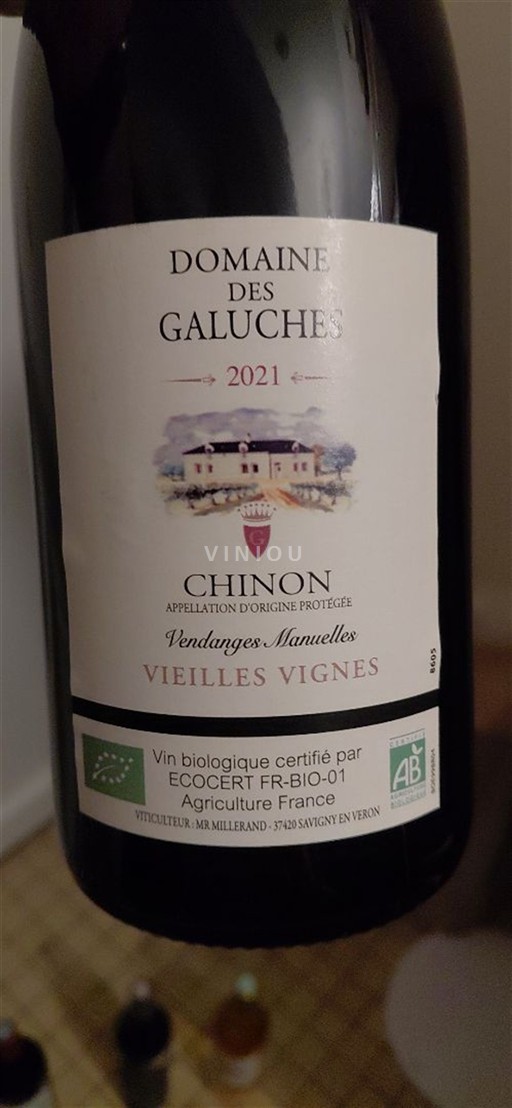 Dolina Loare Chinon Domaine Des Galuches Vieilles Vignes 2021