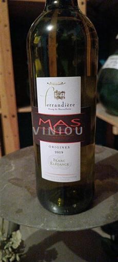 Vin Blanc sec Blanc Élégance La Ferrandière 2019 France Languedoc Coteaux du Languedoc AOC