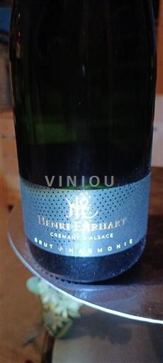 Vin Effervescent Blanc brut Brut Harmonie Henri Ehrhart Non millésimé France Alsace Crémant-d'alsace AOC