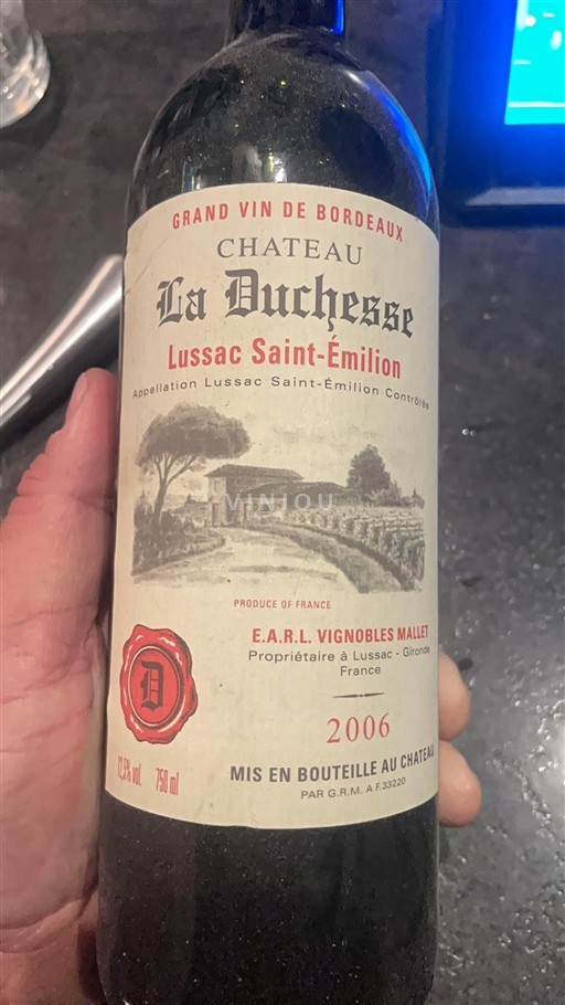 Bordeaux Lussac-Saint-Émilion Château La Duchesse 2006