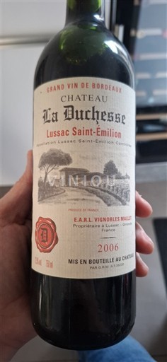 Bordeaux Lussac-Saint-Émilion Château La Duchesse 2006