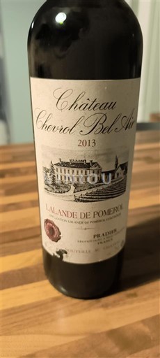 Bordeaux Lalande-de-Pomerol Château Chevrol Bel Air 2013