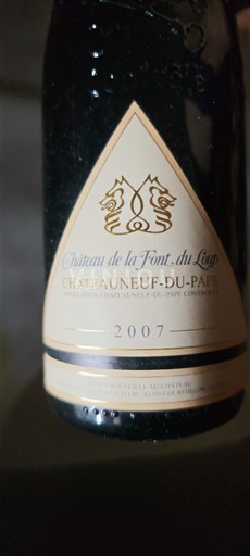 Valle del Ródano Châteauneuf-du-Pape. Château La Font du Loup Le Château 2007