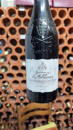 Vin Rouge sec La Guigasse Domaine L'Alliance 2010 France Vallée du Rhône Châteauneuf-du-pape AOC