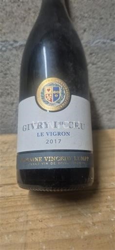Bourgogne Givry Premier Cru Domaine Vincent Lumpp Le Vigron 2017