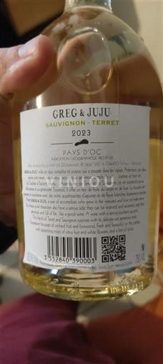 Languedoc-Roussillon Pays d'Oc Greg & Juju Sauvignon - Terret 2023