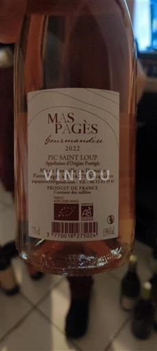Langvedok Pic-saint-loup Mas Pagès Gourmandise 2022