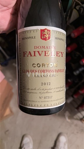 Borgoña Corton Grand Cru Domaine Faiveley Clos des Cortons Faiveley 2012