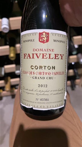 Burgund Corton Grand Cru Domaine Faiveley Clos des Cortons Faiveley 2012