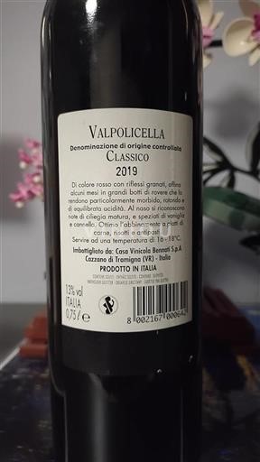 Benecija Valpolicella Casa Vinicola Bennati S.p.A Classico 2019