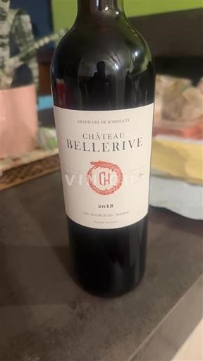 Vin Rouge sec Bellerive 2018 France Bordeaux Médoc AOC Cru Bourgeois