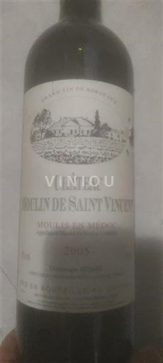 Burdeos Moulis-en-Médoc Château Moulin de Saint Vincent 2005