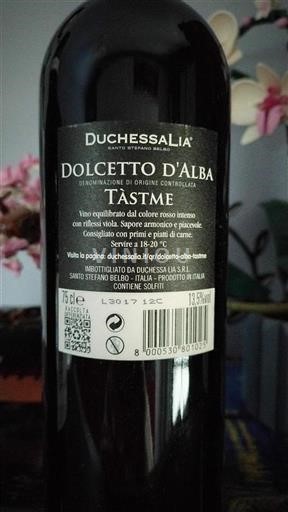 Piemont Dolcetto d'Alba Duchessa Lia Tàstme 2021