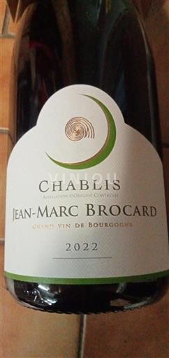 Vin Blanc sec Jean-Marc Brocard 2022 France Bourgogne Chablis AOC