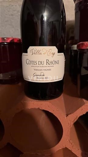 Rhônedalen Côtes du Rhône Villa Erg Vieilles vignes Grande 2021