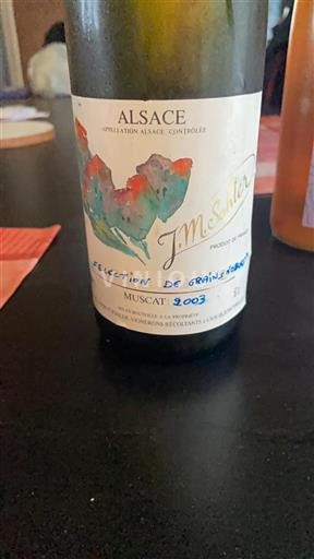 Alsace Muscat Sélection de Grains Nobles J.M. Sohler 2003