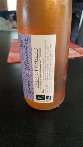 Alsace Muscat Jean-Marc et Hervé Sohler de Macération 2022