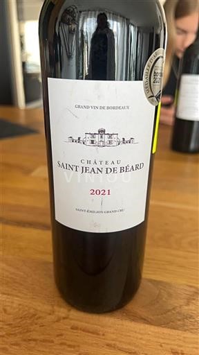 Burdeos Saint-Émilion Grand Cru Saint Jean de Béard 2021